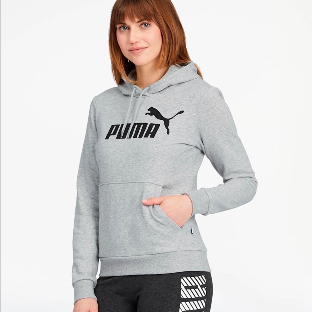 NWT Puma: Women’s Extra Large Black & Blue Drawcord Logo Workout Hoodie - Picture 4 of 4